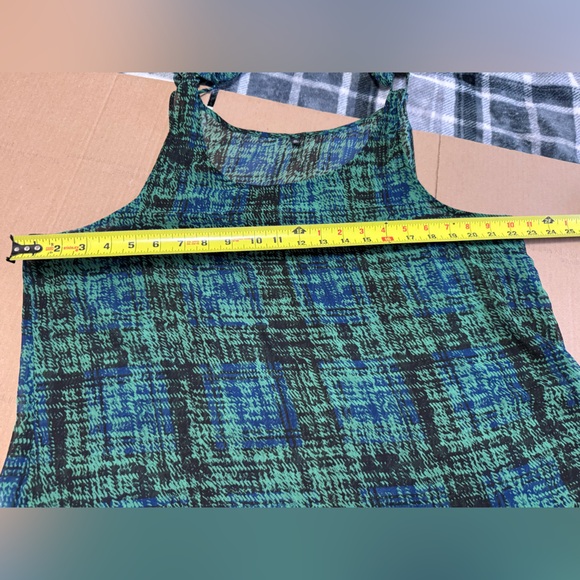 CABI Paradox Top Size XL Sheer Chiffon Two Layer Top Asymmetric Hem Artsy - Picture 4 of 8